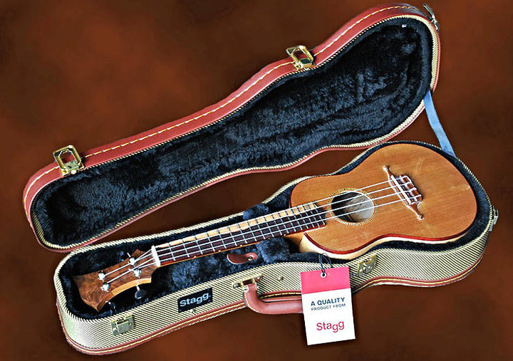 Concert Ukulele in Spalted Maple and Cedar - Body Detail